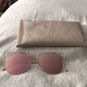 Ellen Tracy Pink/ Rose Gold Mirror Sunglasses
